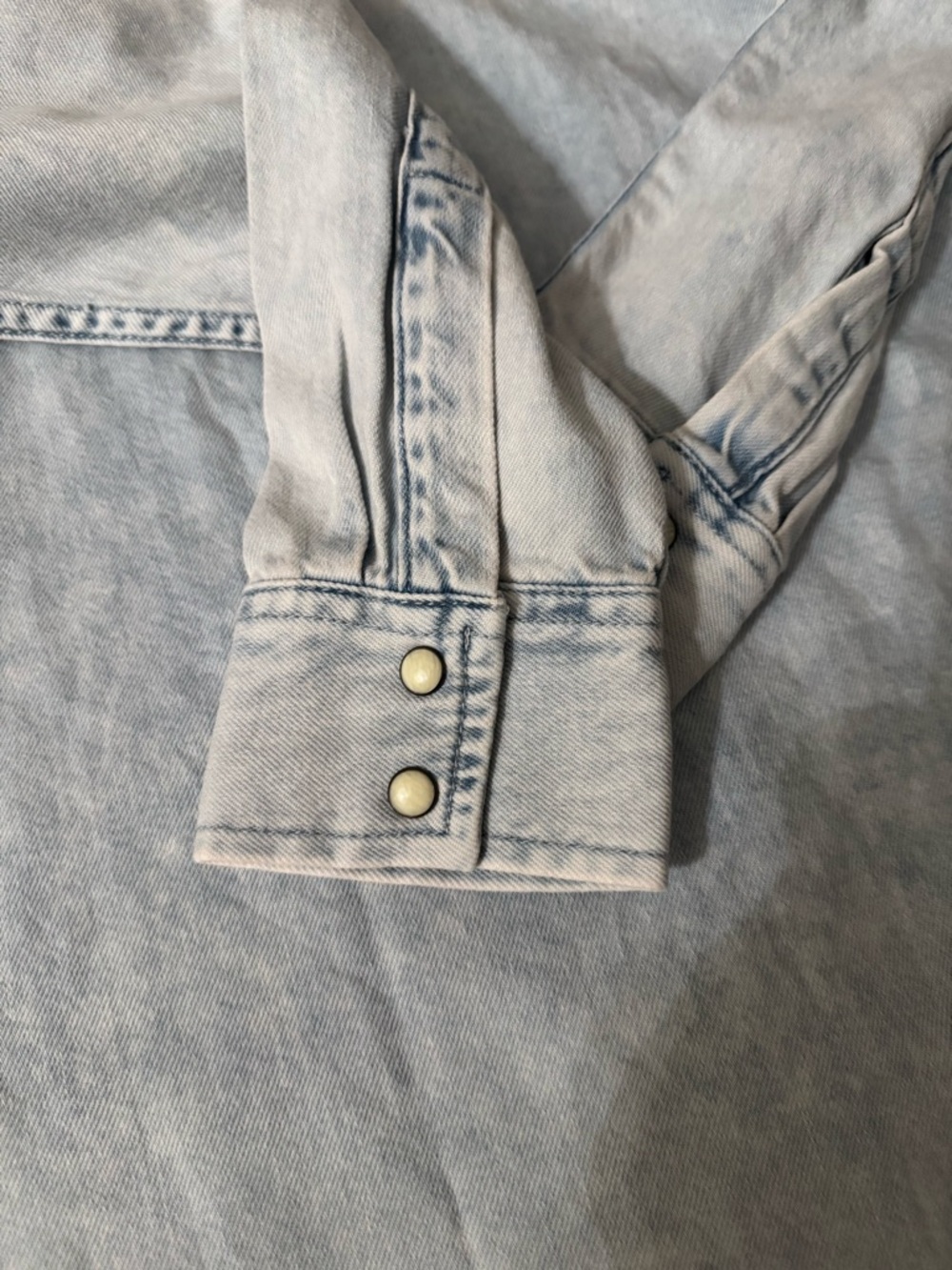 Lucky Brand Light Blue Denim Button-Down Shirt for Women - Picture 7 of 9